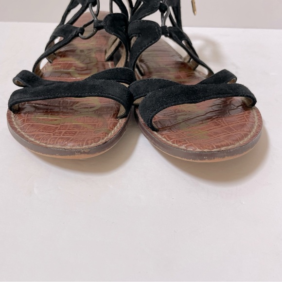 Sam Edelman Gemma Black Suede Gladiator Sandals Size 7.5 - Picture 8 of 10